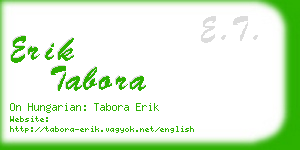 erik tabora business card
